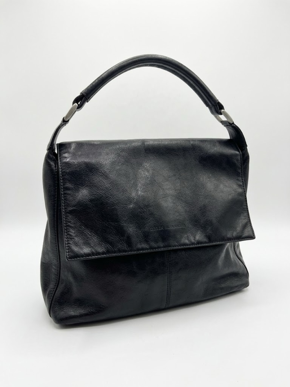 Derek Alexander Black Leather Shoulder Bag Vintage
